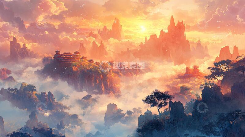 高清大图下载【趣麦麦图】古风仙境天上宫阙7