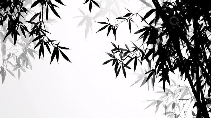 高清大图下载【趣麦麦图】意境水墨竹水墨意境竹叶