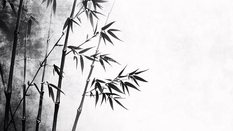 高清大图下载【趣麦麦图】意境墨竹水墨意境竹影