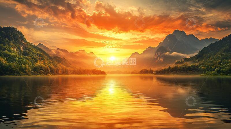 高清大图下载【趣麦麦图】大幅高清山水日出8