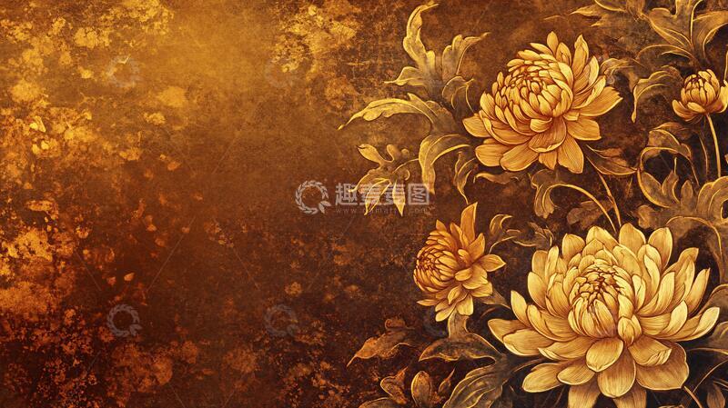 高清大图下载【趣麦麦图】金牡丹墙纸壁纸墙纸水纹