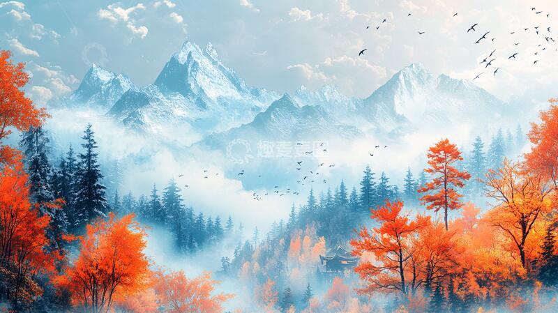 高清大图下载【趣麦麦图】秋色梦幻风光7