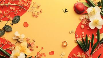 剪纸风背景元素剪纸红色