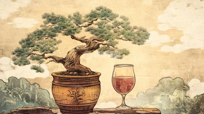 高清大图下载【趣麦麦图】传统云纹酒杯设计