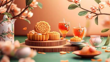 月饼场景月饼插画场景1