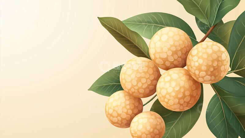 高清大图下载【趣麦麦图】龙眼干插画插画龙眼手绘