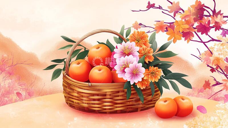 高清大图下载【趣麦麦图】福柿包装插画1