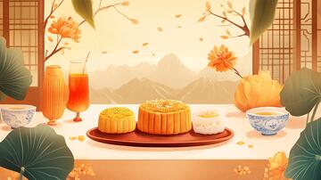 月饼季插画插画月饼包装1