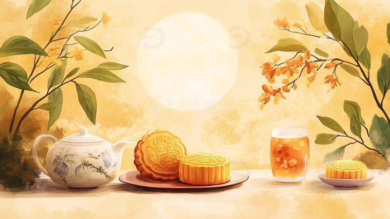 月饼季插画插画月饼包装2