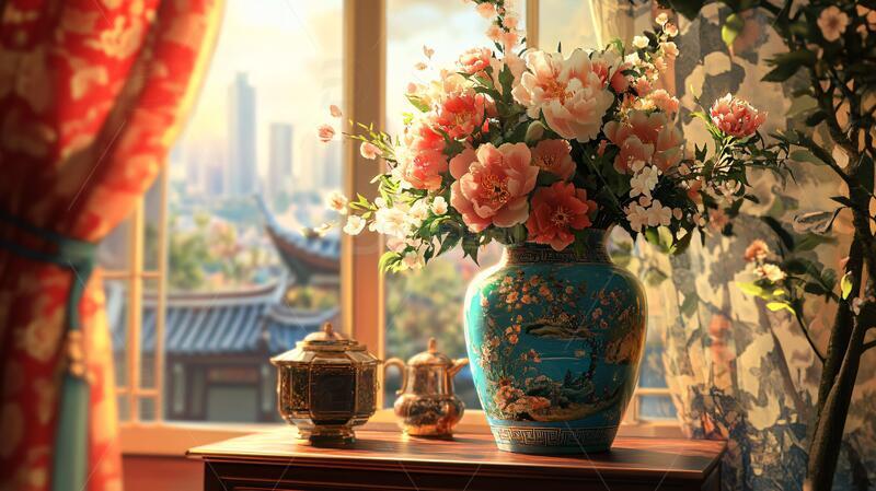 高清大图下载【趣麦麦图】古风室内场景