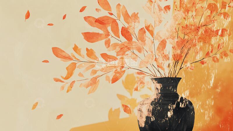 高清大图下载【趣麦麦图】花瓶插画花瓶插画花艺