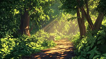 林间小道手绘15