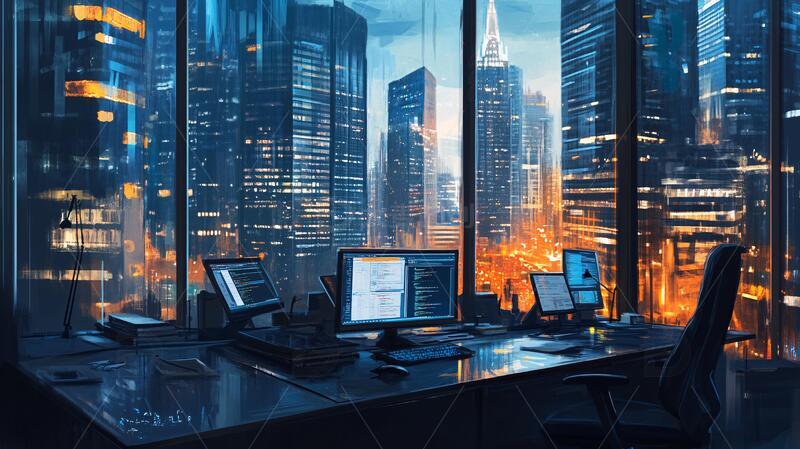 高清大图下载【趣麦麦图】场景赛博插画6