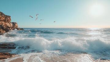 长岛海浪海浪长岛浪花