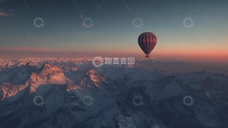 高清大图下载【趣麦麦图】唯美热气球壁纸飞行唯美