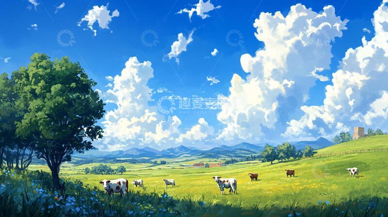 高清大图下载【趣麦麦图】超宽幅田园景色12