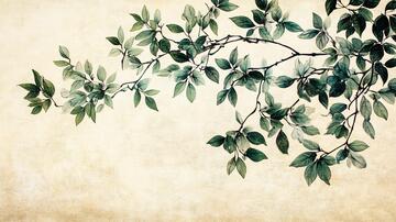 桂花树枝叶背景1