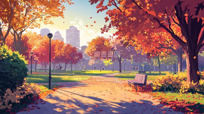 高清大图下载【趣麦麦图】校园唯美金秋素材3