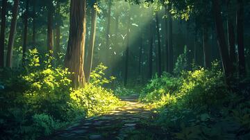 林间小道手绘16