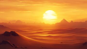 大漠地形插画大漠背景