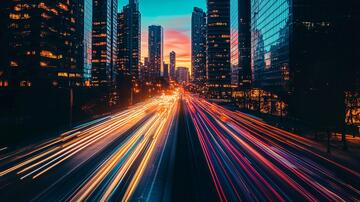 城市延时交通灯轨