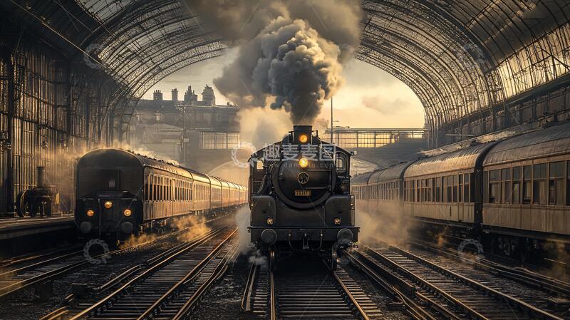 高清大图下载【趣麦麦图】火车头文化蒸汽工业文化