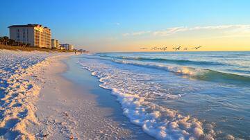 威尼斯海滩海滩清晨沿岸