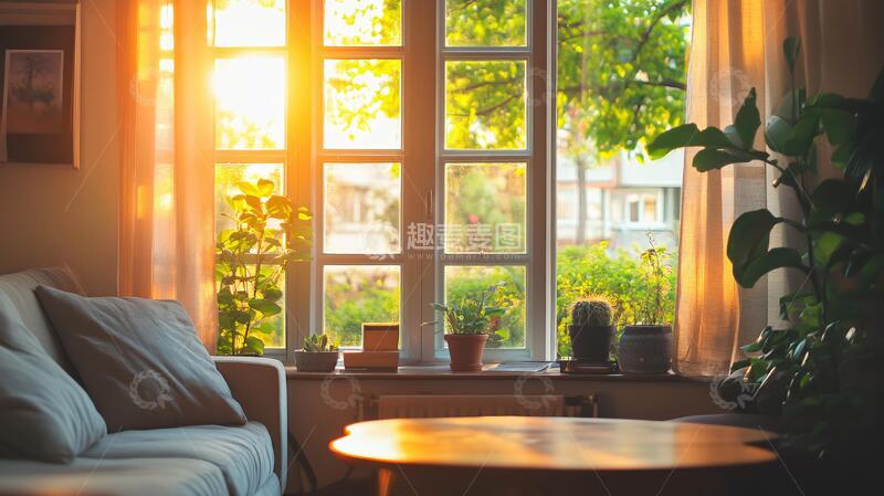 高清大图下载【趣麦麦图】阳光植物窗台小绿植5
