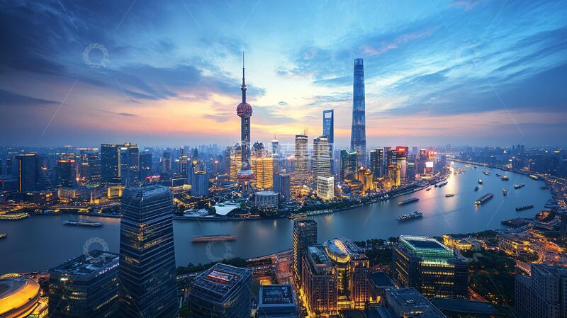 高清大图下载【趣麦麦图】超广角外滩全景外滩高清