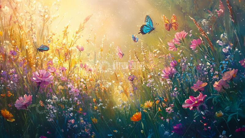 高清大图下载【趣麦麦图】唯美梦幻花田场景47