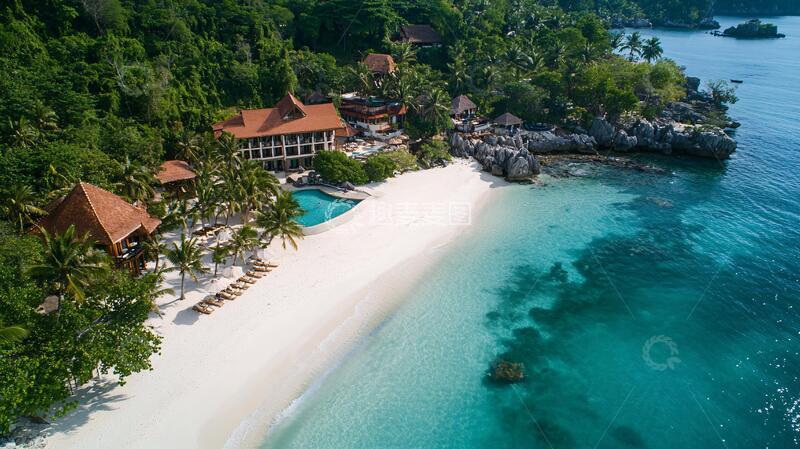 高清大图下载【趣麦麦图】度假酒店鸟瞰图2