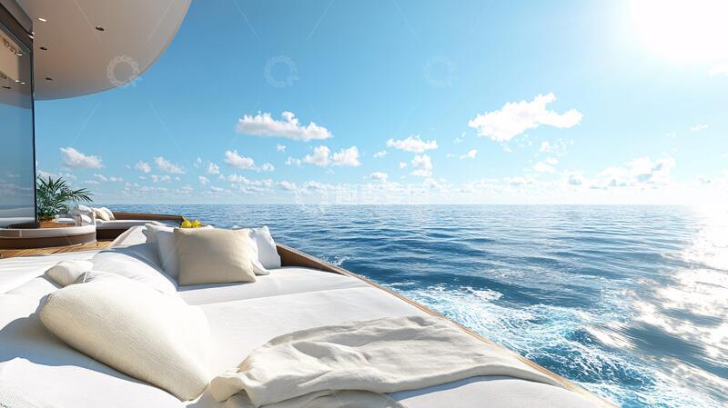 高清大图下载【趣麦麦图】浮动休息室游艇别墅甲板