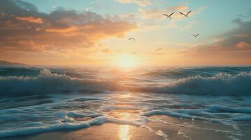 大海日出背景图片1