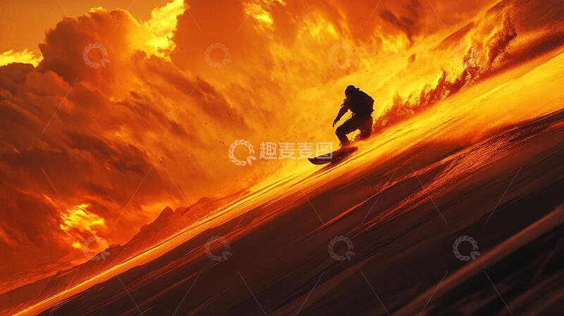 高清大图下载【趣麦麦图】挑战极限运动