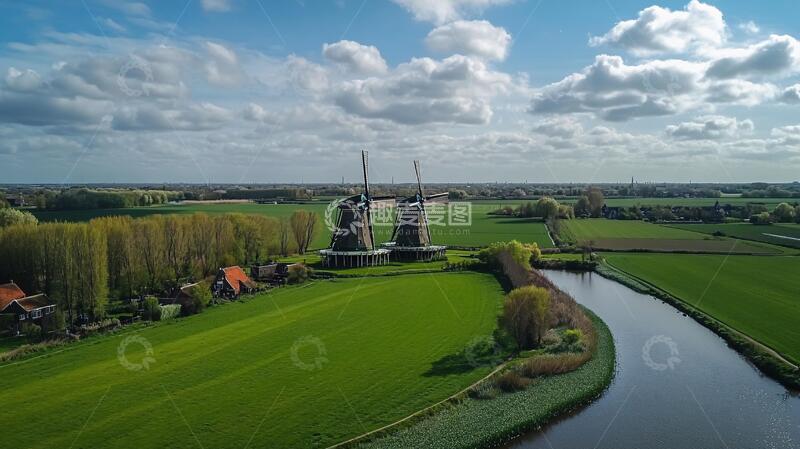 高清大图下载【趣麦麦图】荷兰断桥乡村断桥春色