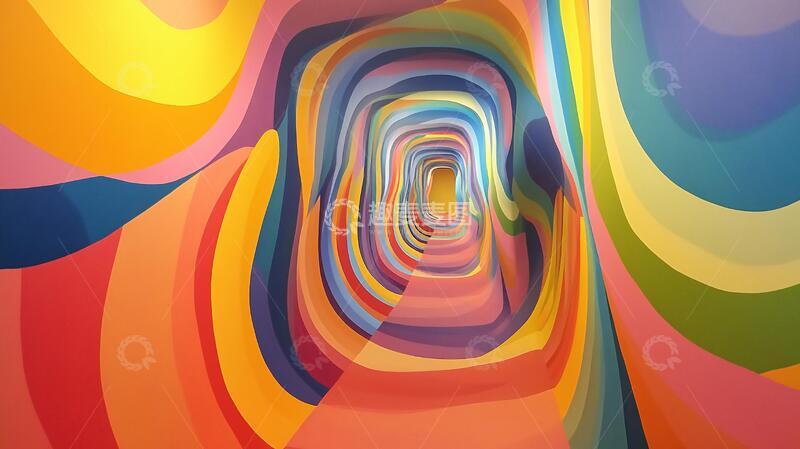 高清大图下载【趣麦麦图】彩色酷炫流动感背景4