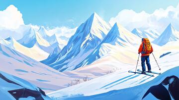登山插画登山插画户外