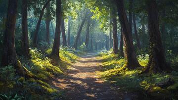 林间小道手绘13