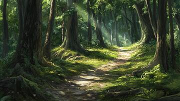 林间小道手绘14