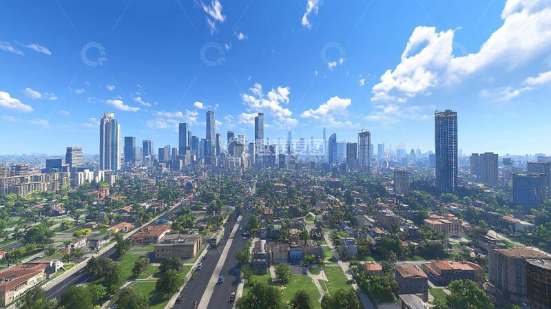 高清大图下载【趣麦麦图】都市地平线城市都市西部