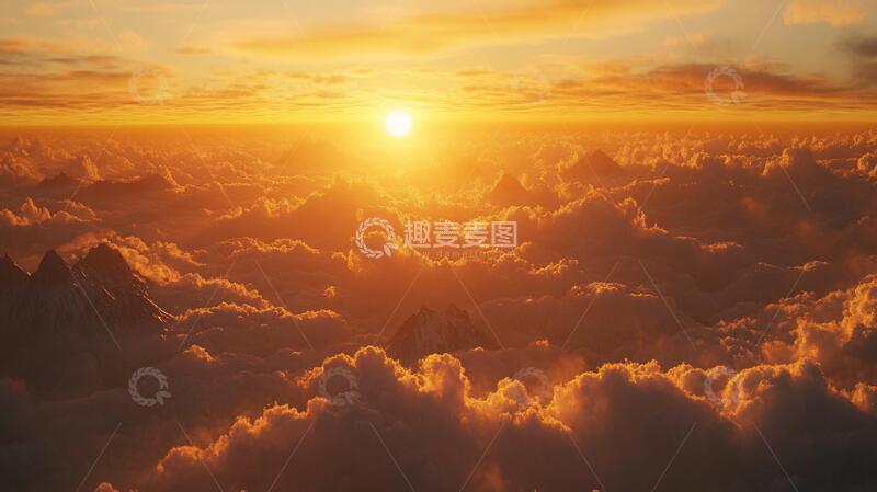 高清大图下载【趣麦麦图】云海山脉大气背景素材