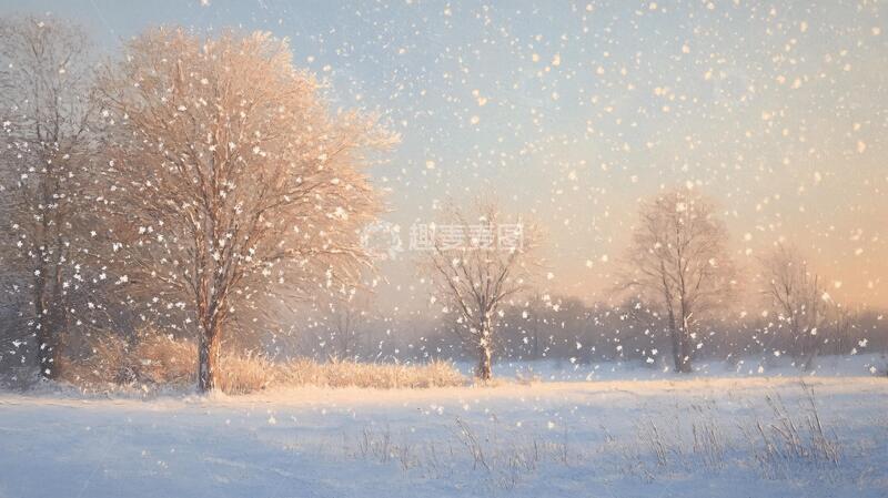 高清大图下载【趣麦麦图】唯美冬景雪景壁纸背景