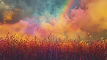 彩虹下的油菜花1