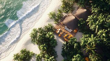 度假酒店鸟瞰图