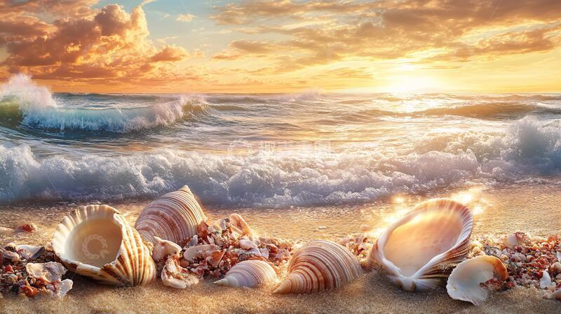 高清大图下载【趣麦麦图】唯美韵律自然海边背景14