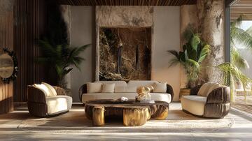 热带客厅客厅热带风格