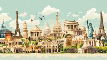 环游世界地标建筑