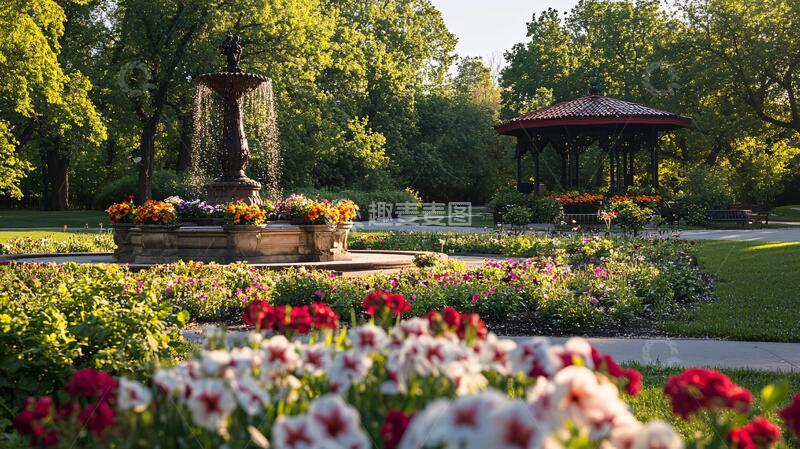 高清大图下载【趣麦麦图】布查特花园花园魔法水阁