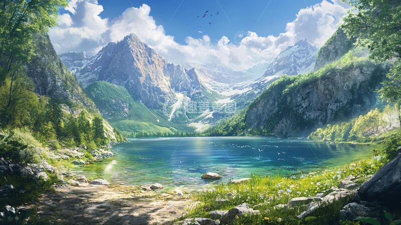 高清大图下载【趣麦麦图】宽屏风景画山水风景壁纸1