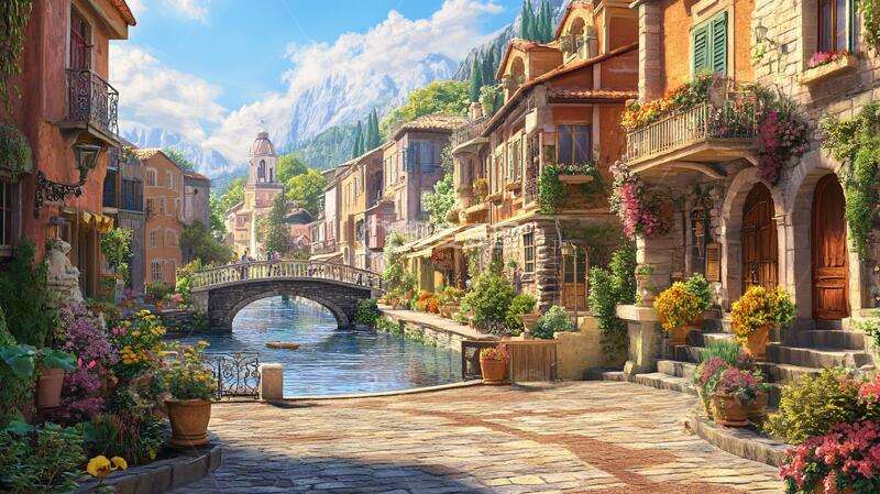 高清大图下载【趣麦麦图】欧美风格欧美小镇